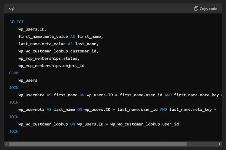 Use ChatGPT to Export Data from a WordPress Database